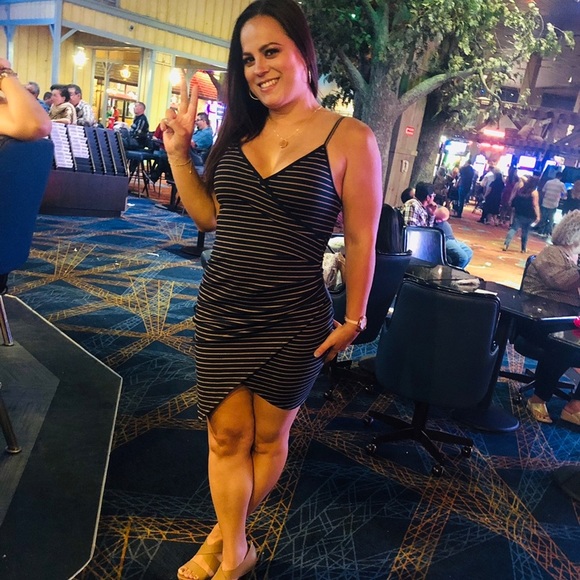 POPULAR Basics - Crossed Sexy Mini Dress Stretchy - Picture 2 of 8